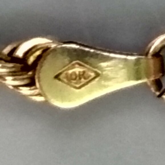 10k yellow gold rope bracelet - Picture 6 of 12
